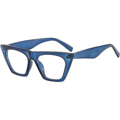 Agatha Square Cat Eye Blue Glasses Frame