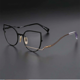 Riley Cat Eye Metal Irregular Glasses Frames