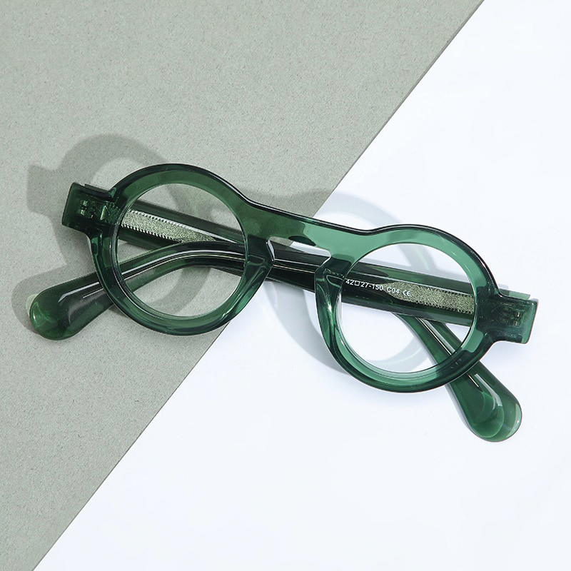 Campos Acetate Round Retro  Glasses Frame