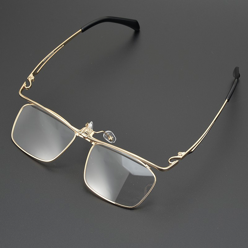 Pierson Pure Titanium Square Flip Up Full Glasses Frame