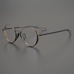 Gene Retro Round Titanium Ultra-Light Glasses Frame