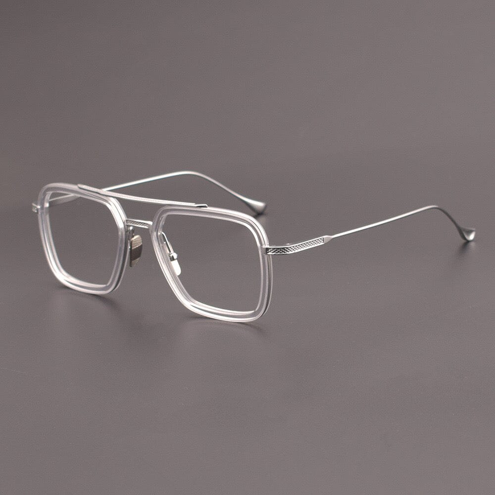 Royce Square Titanium Acetate Glasses Frame