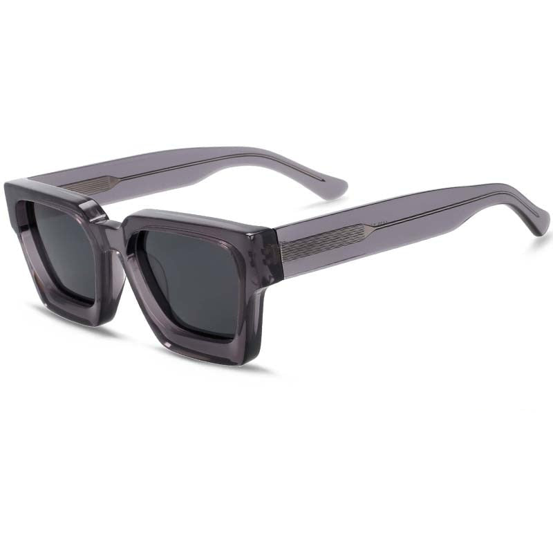 Leww Square Vintage Acetate Polarized Sunglasses