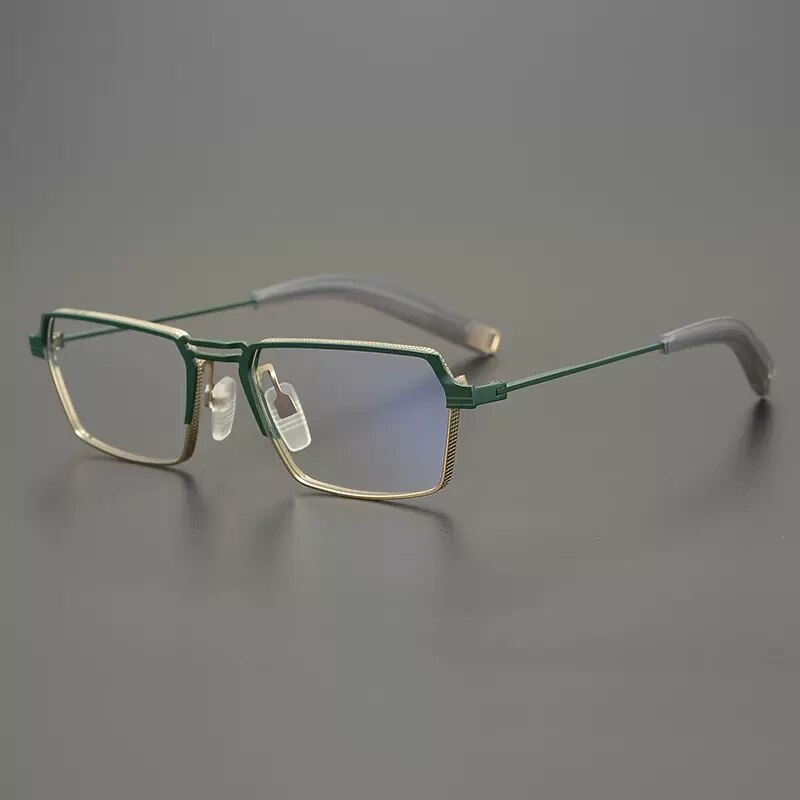 Brady Vintage Titanium Rectangle Glasses Frame