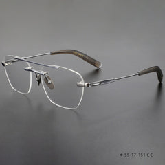 Vunes New Frameless Ultra Light Pure Titanium Spectacle Frame