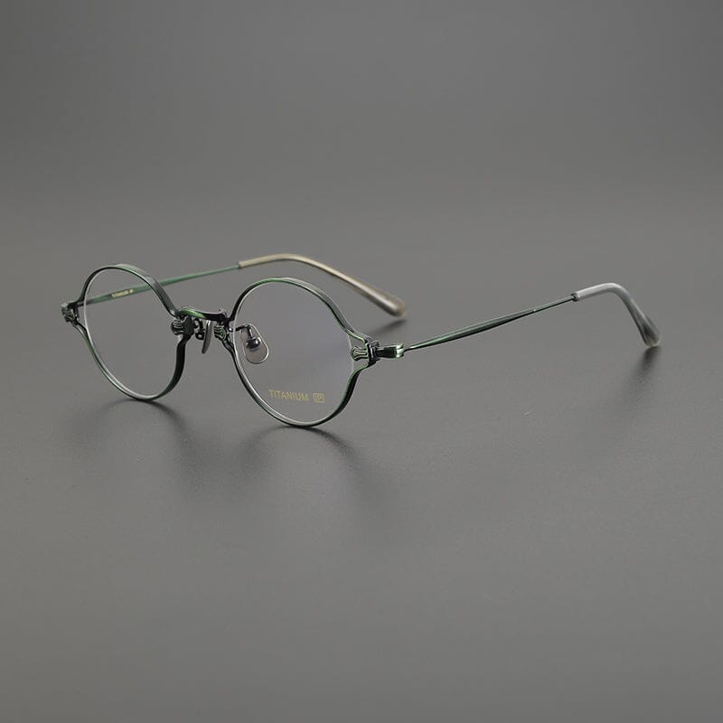 Secg Retro Round Titanium Glasses Frame