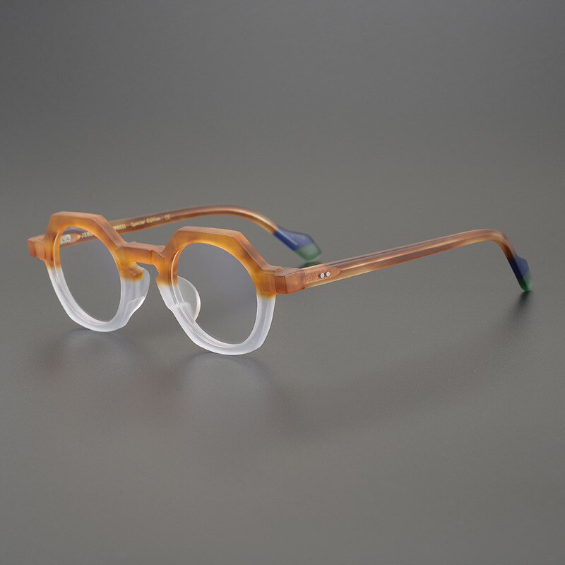 Kaberi Retro Round Acetate Eyeglasses Frame