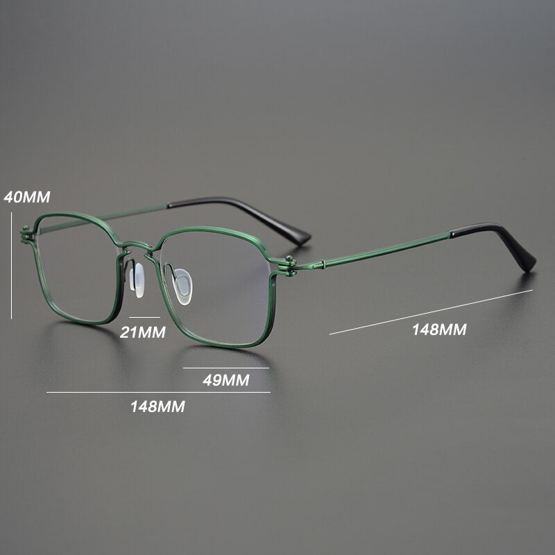 Tara Vintage Square Titanium Glasses Frame