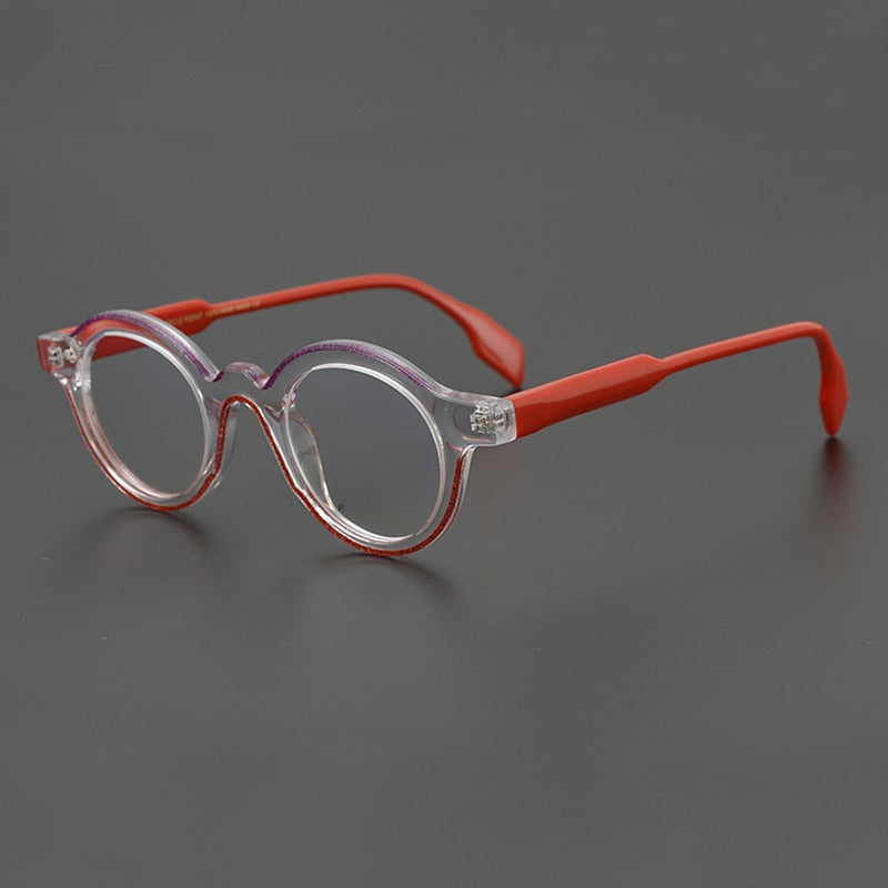Vianet Vintage Acetate Round Glasses Frame
