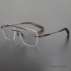 Vunes New Frameless Ultra Light Pure Titanium Spectacle Frame