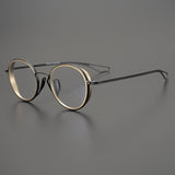 Gene Retro Round Titanium Ultra-Light Glasses Frame