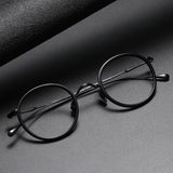 Prof Retro Round Titanium Glasses Frame