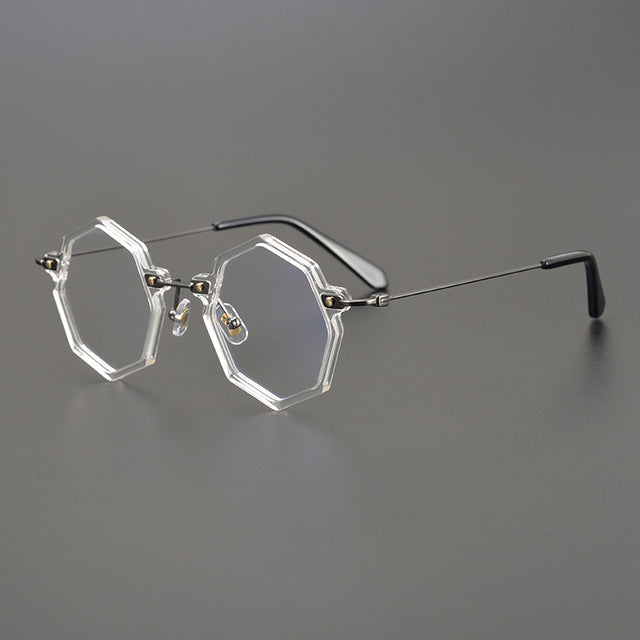 Rod Acetate Titanium Geometric Glasses Frame