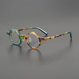 Bink Retro Acetate Glasses Frame Geometric Frames Southood Leopard 