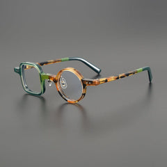Bink Retro Acetate Glasses Frame Geometric Frames Southood Leopard 