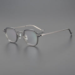 Egon Titanium Acetate Glasses Frame Rectangle Frames Southood Grey 