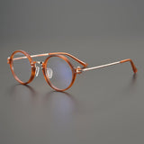 Ehan Vintage Titanium Eyeglasses Frame Round Frames Southood Brown 