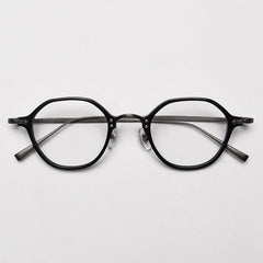 Eman Vintage Geometric Glasses Frame Geometric Frames Southood Black 