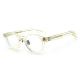 Foster Round Acetate Glasses Frame Round Frames Southood Clear Yellow 