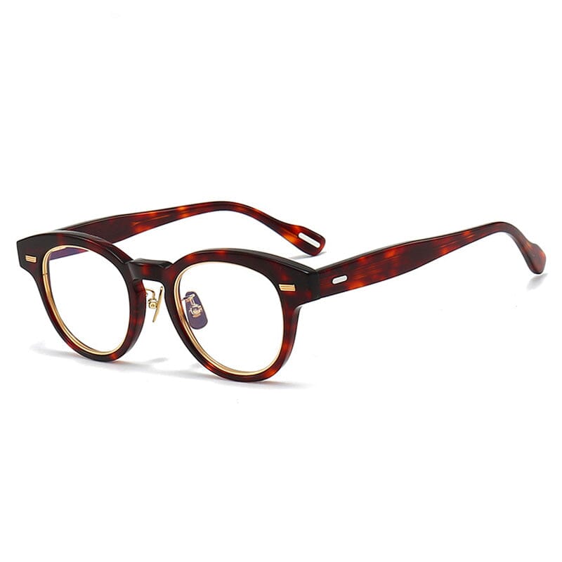 Fujita Retro Acetate Glasses Frame Cat Eye Frames Southood Leopard 