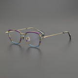 Genki Vintage Rectangle Glasses Frame Rectangle Frames Southood Purple Blue 