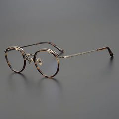 Hadwin Vintage Acetate Round Glasses Frame Round Frames Southood Leopard 