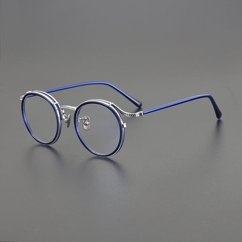 Hamo Vintage Round Glasses Frame Round Frames Southood Blue 