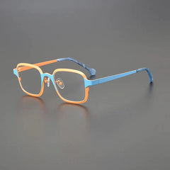 Joben Square Titanium Glasses Frame Rectangle Frames Southood Orange Blue 