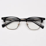 Kemp Vintage Browline Eyeglasses Frame Browline Frames Southood Black Gold 