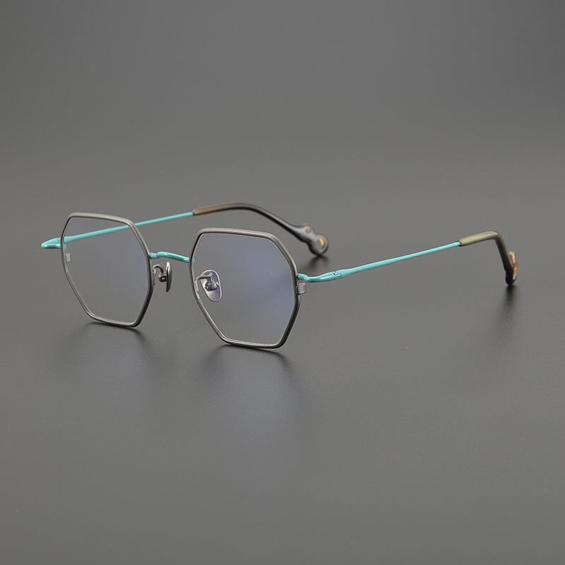 Retro Geometric Metal Frame Classic Glasses Kit | Vintage Metal Geometric Mens Glasses Frames | Retro  main image 3