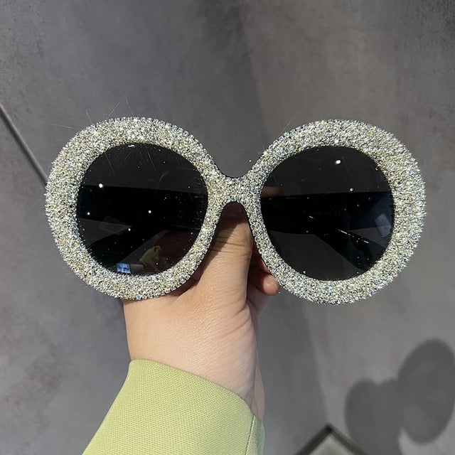 Harriet Bling-bling Round Sunglasses – Fomolooo