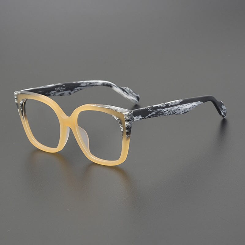 Quent Acetate Glasses Frame Rectangle Frames Southood Matte Yellow 