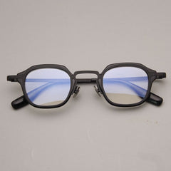 Sebert Retro Acetate Glasses Frame Rectangle Frames Southood Black 