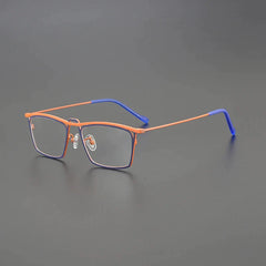 Takai Rectangle Titanium Glasses Frame Rectangle Frames Southood Blue Orange 
